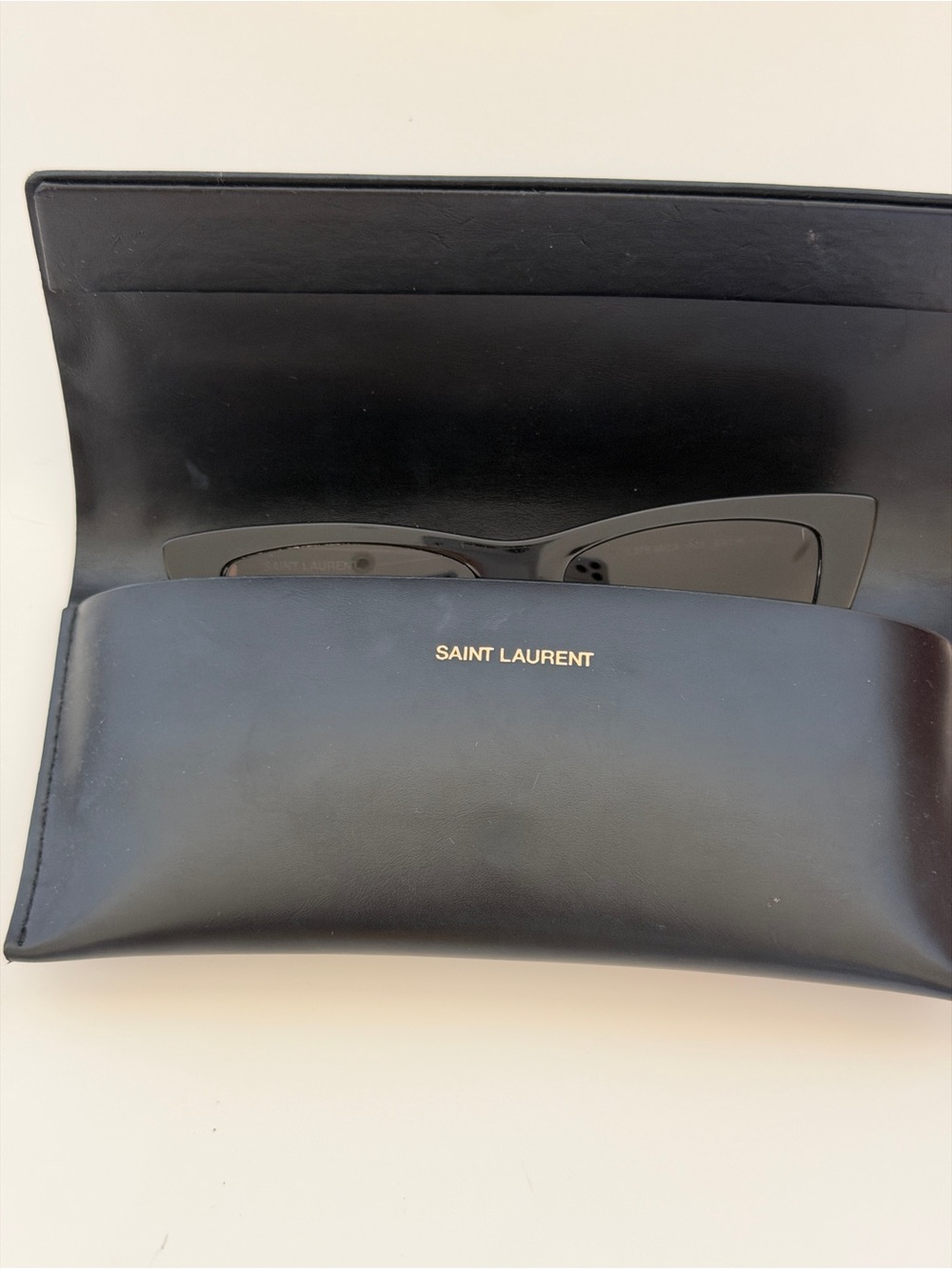Saint Laurent Acetate Mica Cat Eye Sunglasses SL
276 Black - Picture 3 of 6